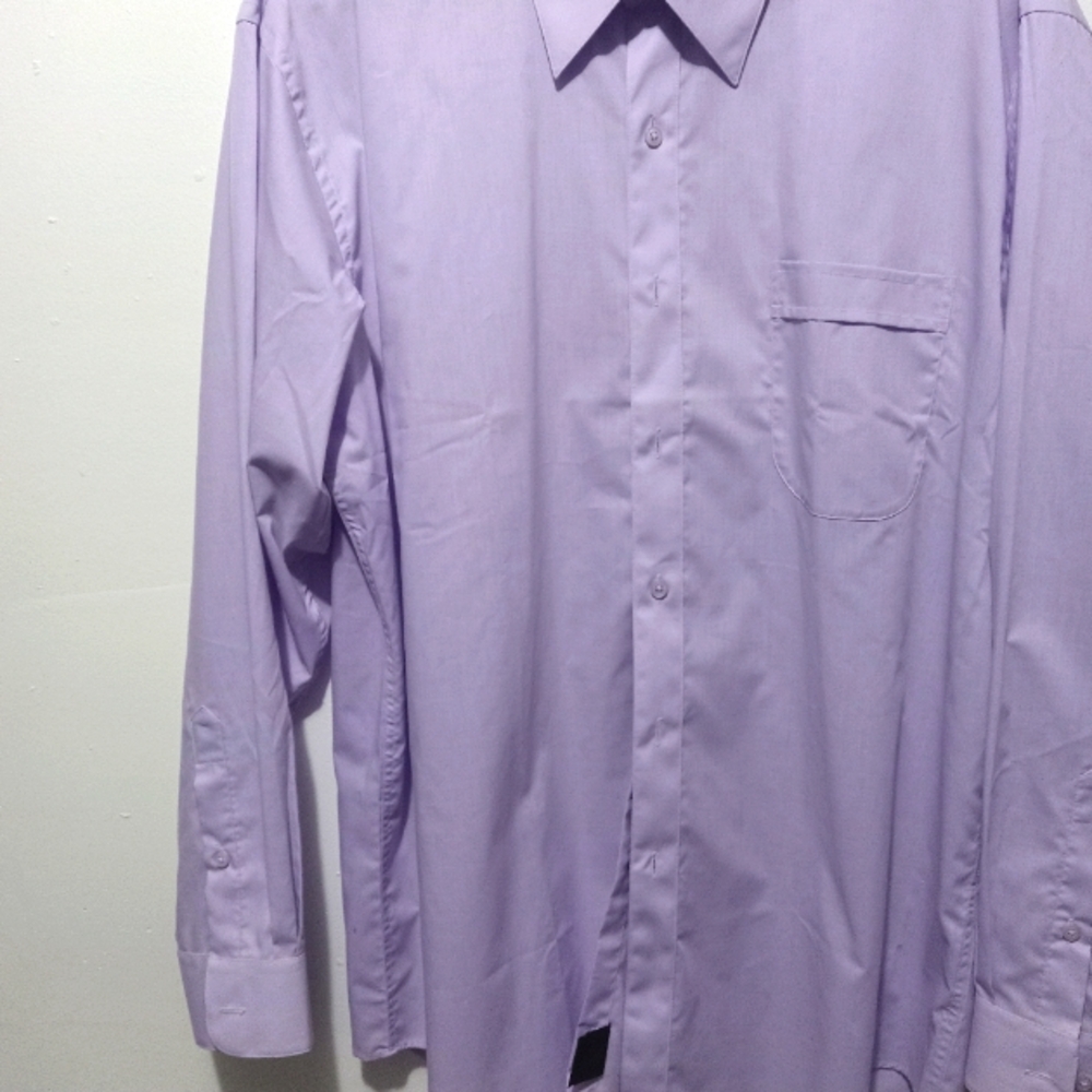 Men's Kilburne And Finch Light Purple Long Sleeve Dress Shirt